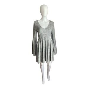 American Rag Gray Knit Flare Dress Size L